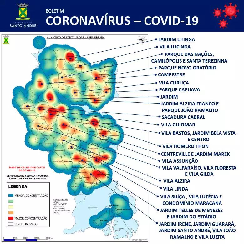 Covid-19: Boletim Santo André - 11/05: The Municipality of Santo André, through the Department of Health, updates the numbers of the new coronavirus in the city Covid-19: Boletim Santo André - 11/05: The Municipality of Santo André, through the Department of Health, updates the numbers of the new coronavirus in the city