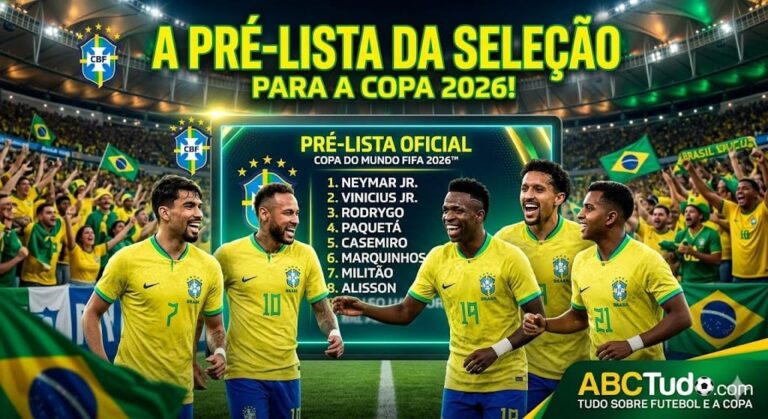 A Pré-Lista da Seleção Para a Copa 2026! | Portal de noticias ABCTudo A Pré-Lista da Seleção Para a Copa 2026! | Portal de noticias ABCTudo